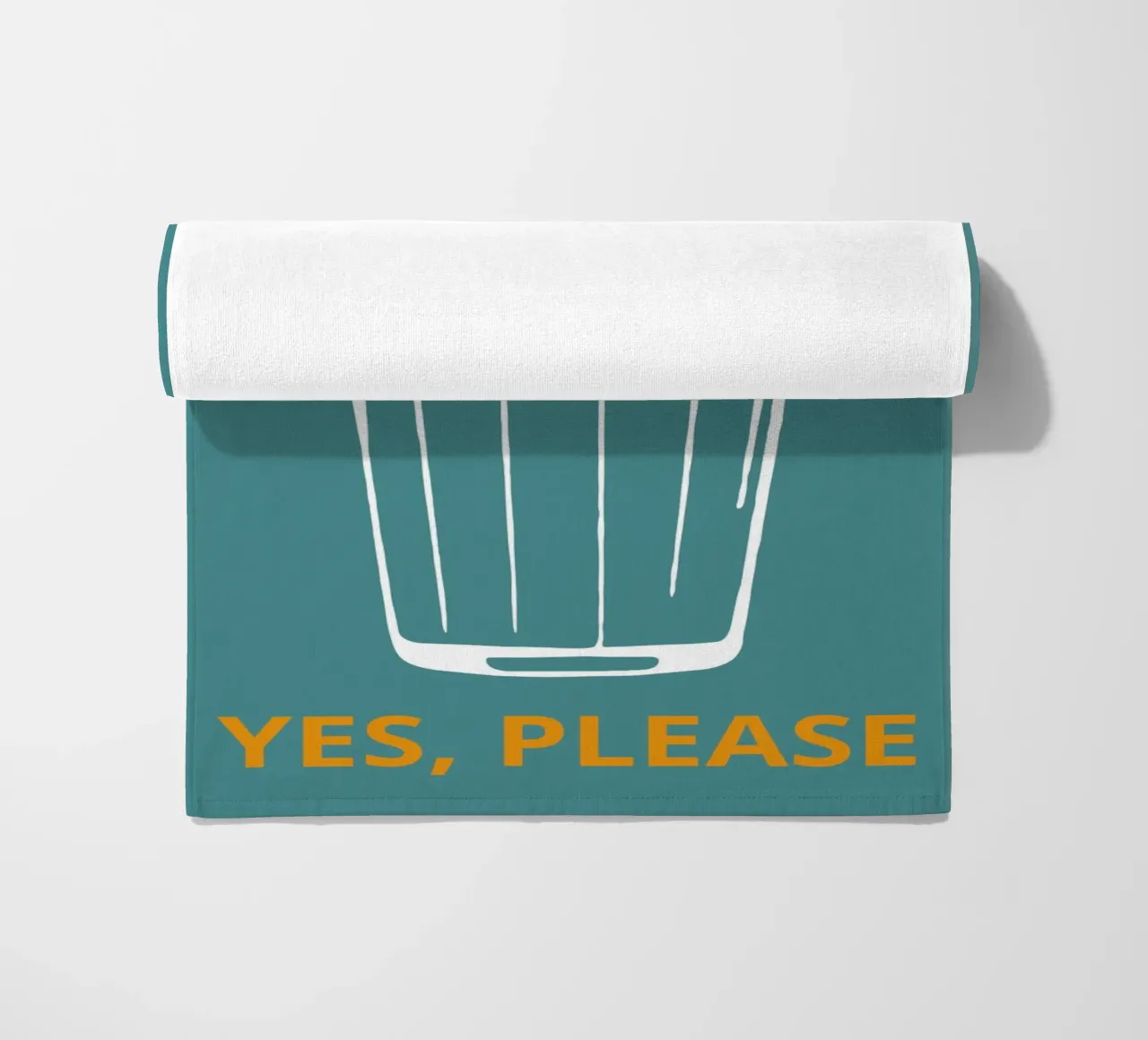 COFFEE? YES, PLEASE beach towel by LisaArtes
