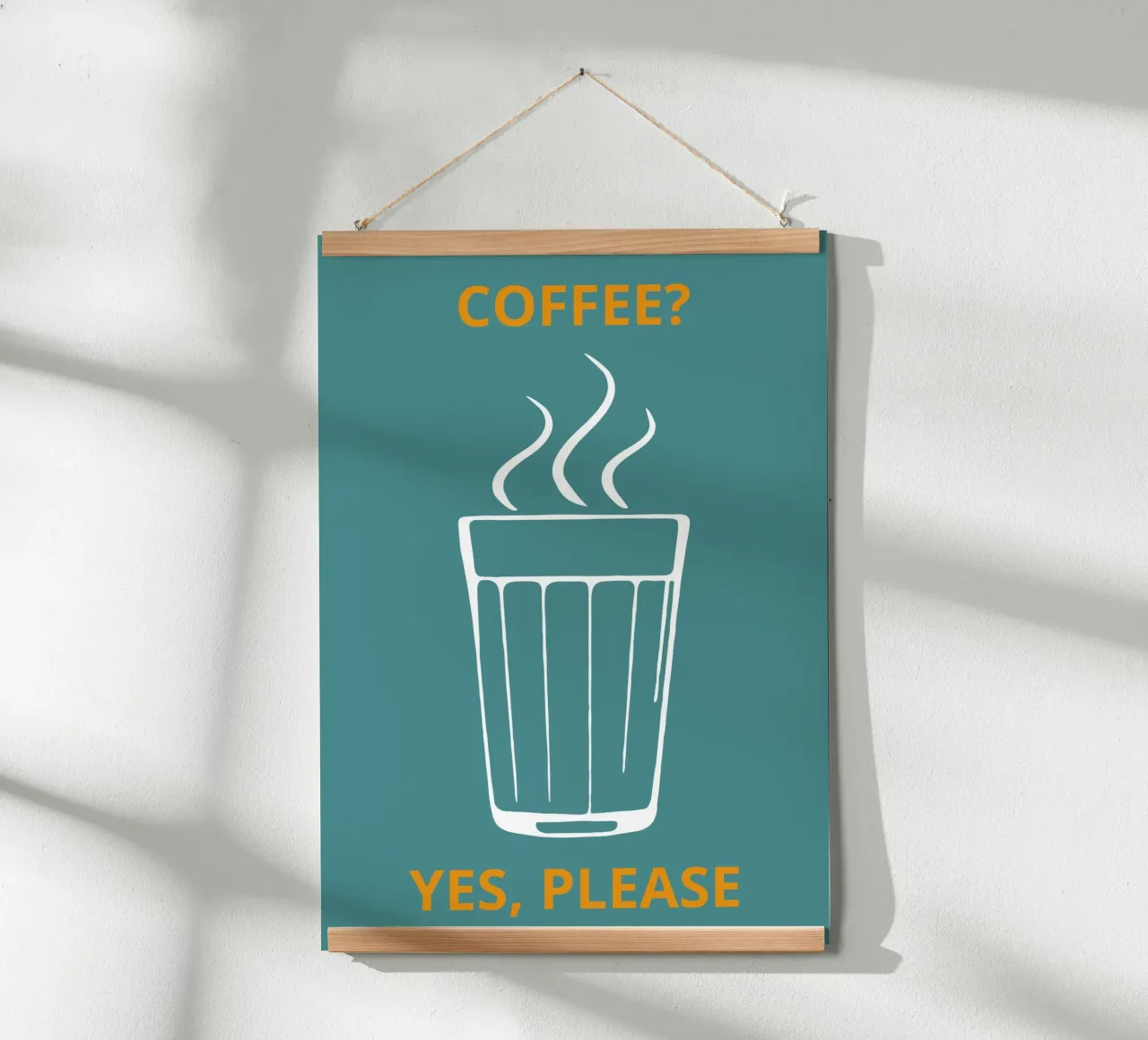 COFFEE? YES, PLEASE poster by LisaArtes