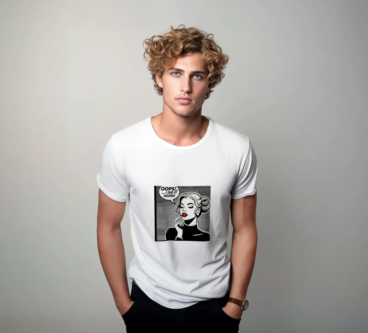 OOOPS - Stampa di poster d'epoca t-shirt da posterprints-by-nomad
