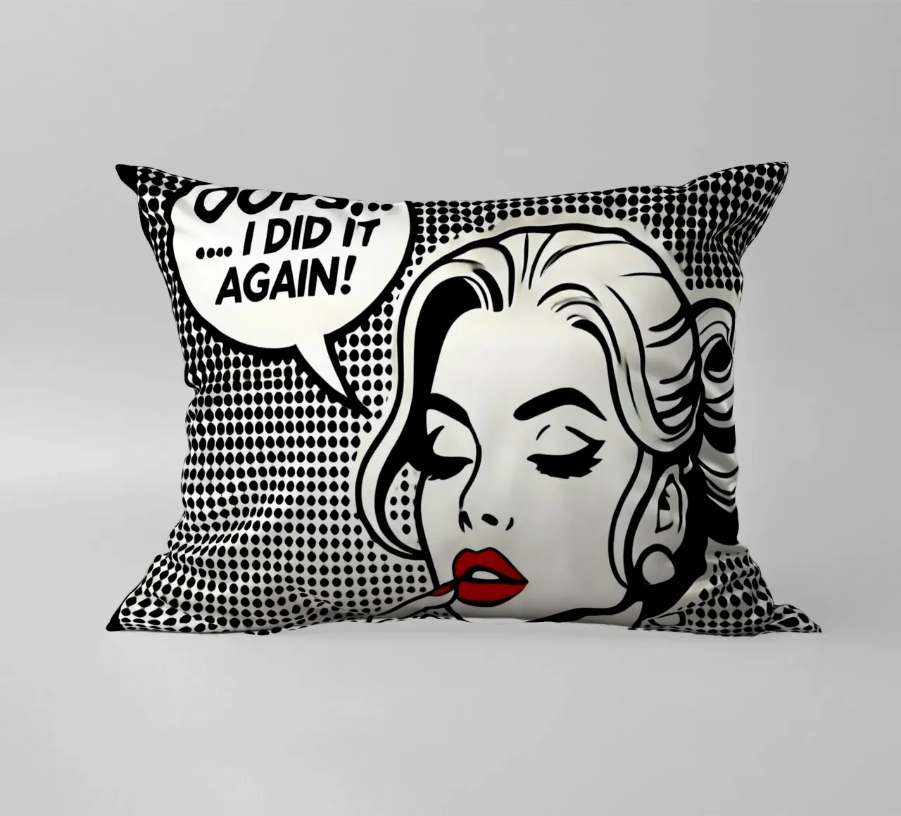 OOOPS - Stampa di poster d'epoca cuscino da posterprints-by-nomad