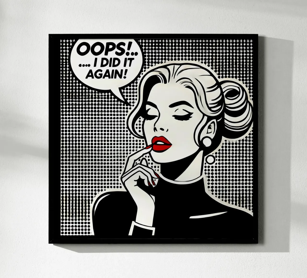 OOOPS - Stampa di poster d'epoca poster con telaio in legno da posterprints-by-nomad