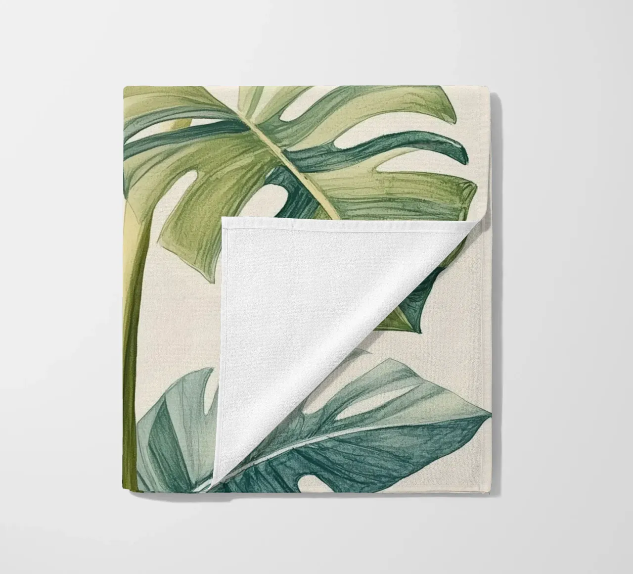 Boho Botanico Pianta tropicale Uccello del Paradiso Foglia di Monstera telo mare da Gentle Echoes Art