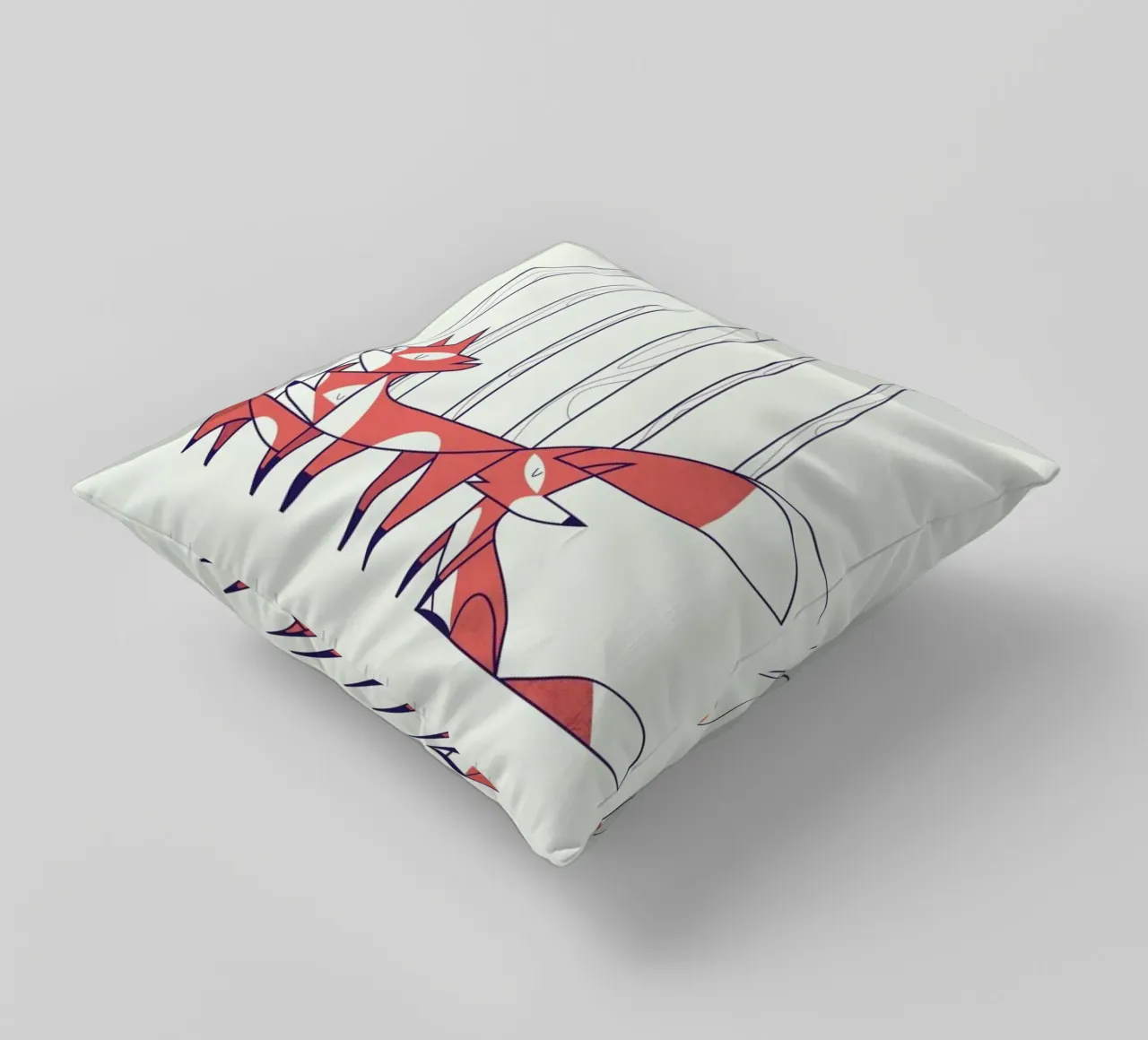 Foxes cuscino da Ale Giorgini