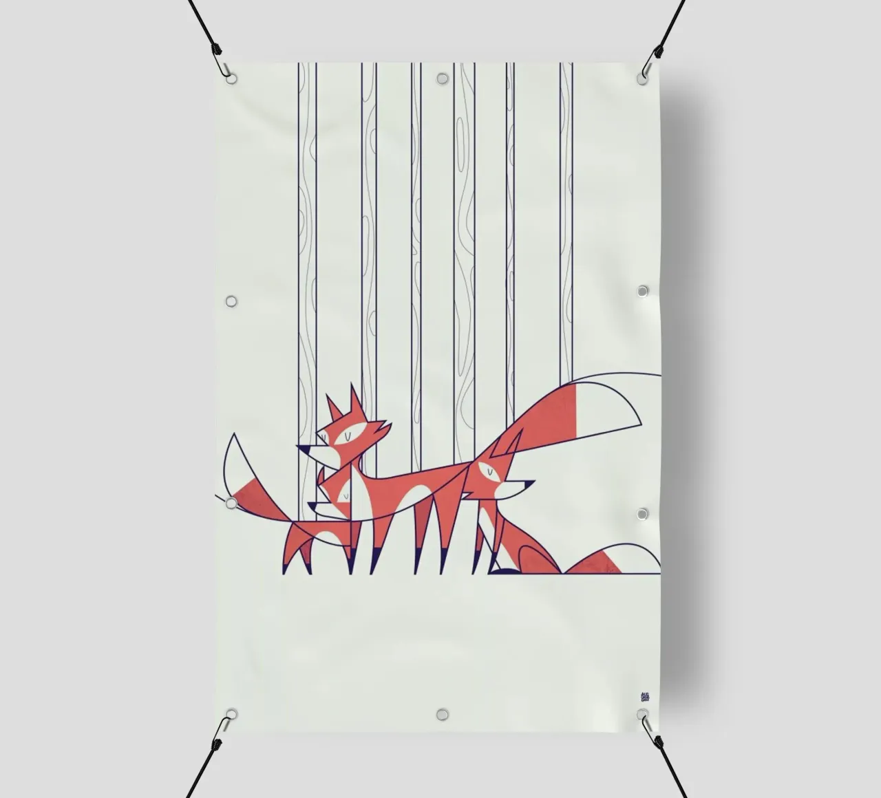 Foxes pvc cover by Ale Giorgini