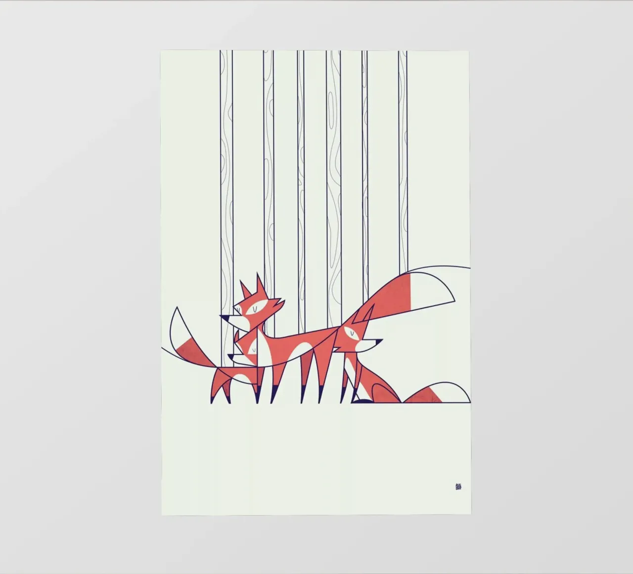 Foxes pvc cover by Ale Giorgini