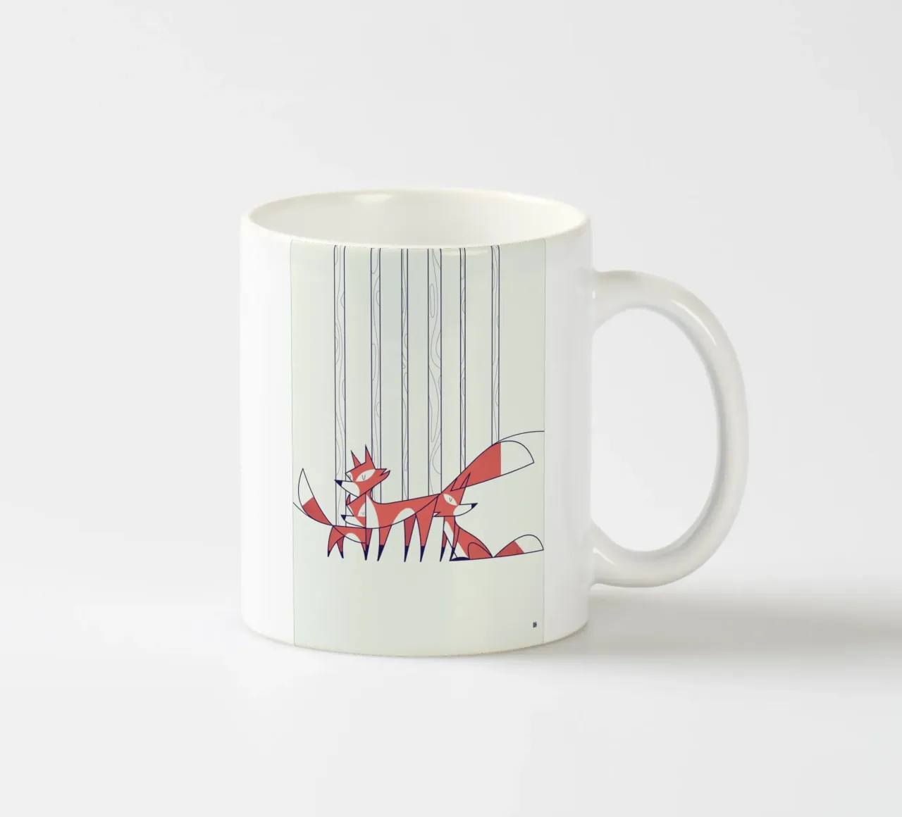 Foxes Keramik Tasse von Ale Giorgini
