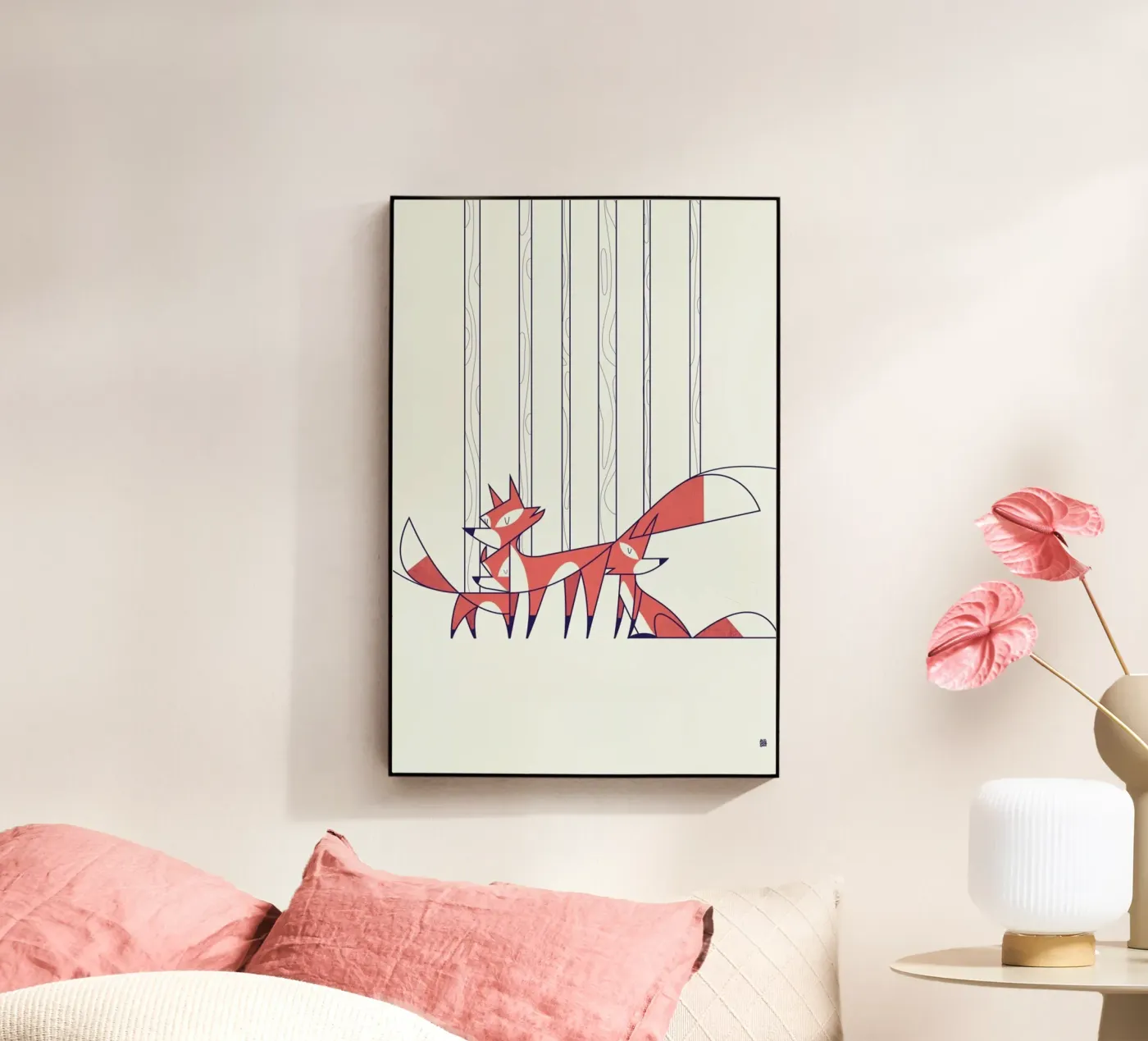 Foxes Acryl-Glas von Ale Giorgini