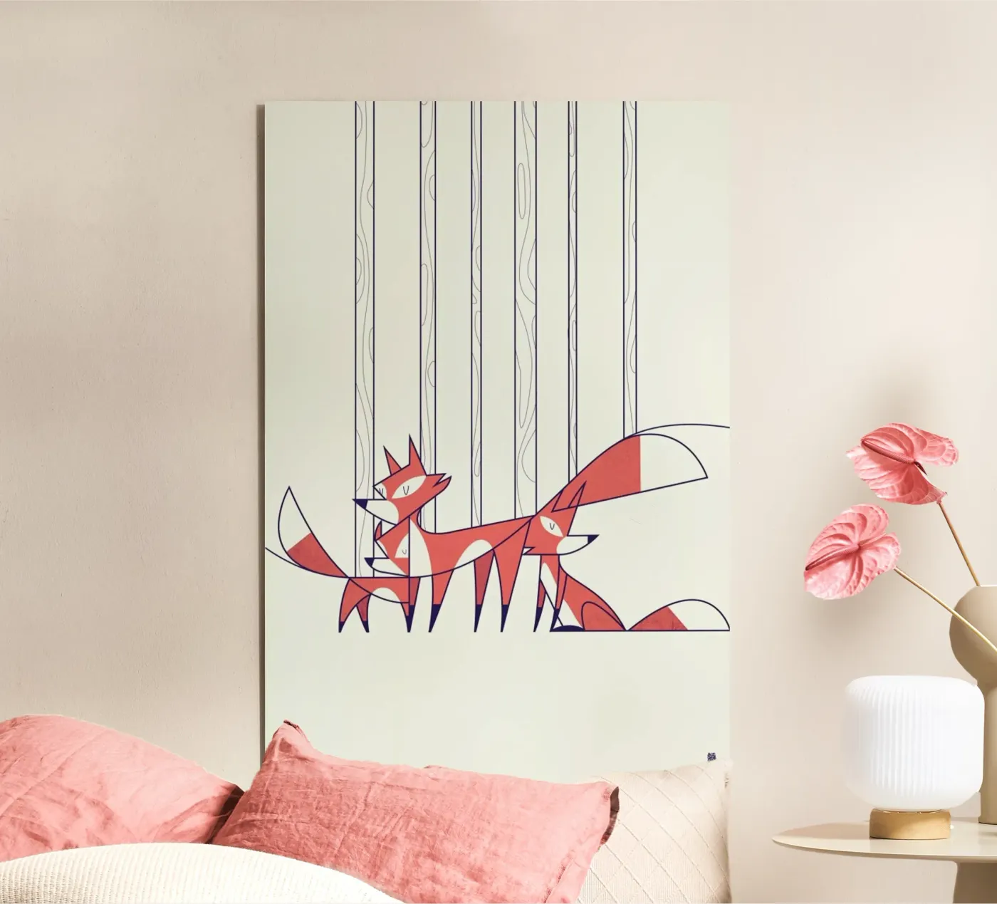 Foxes alluminio dibond da Ale Giorgini