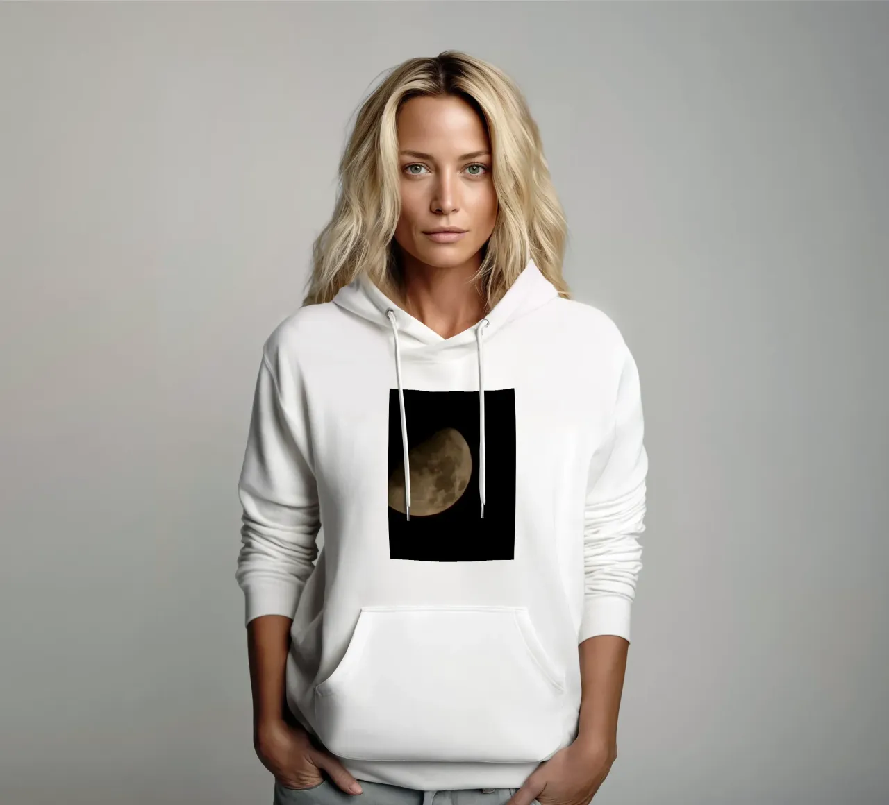 moon portrait hoodie by HIMA