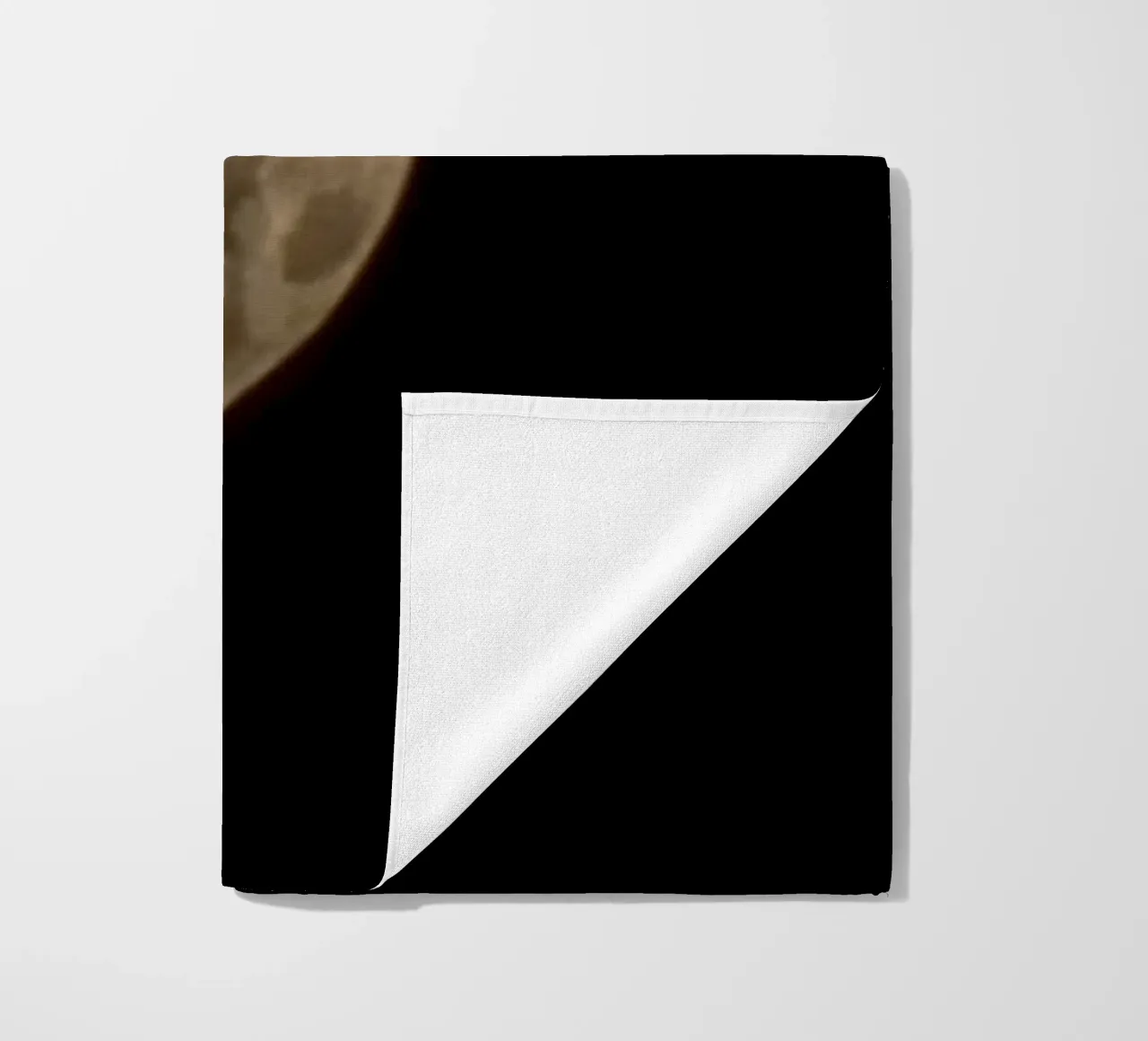moon portrait beach towel by HIMA