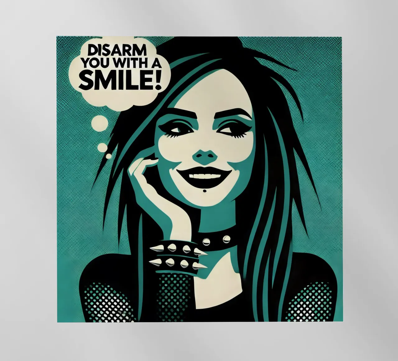 Disarm you with a smile - Vintage-Posterdruck pellicola backlit da posterprints-by-nomad