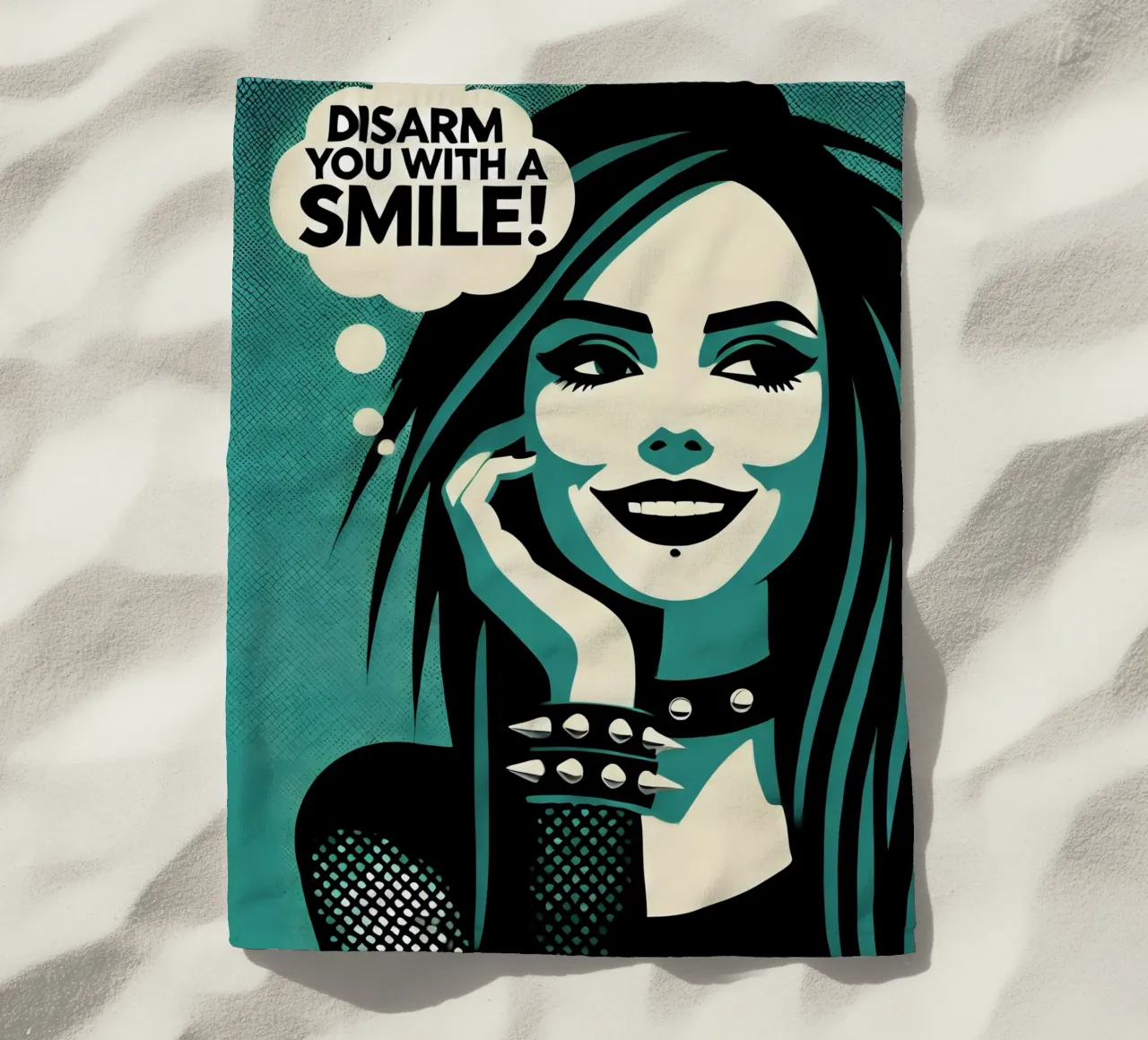 Disarm you with a smile - Vintage-Posterdruck telo mare da posterprints-by-nomad
