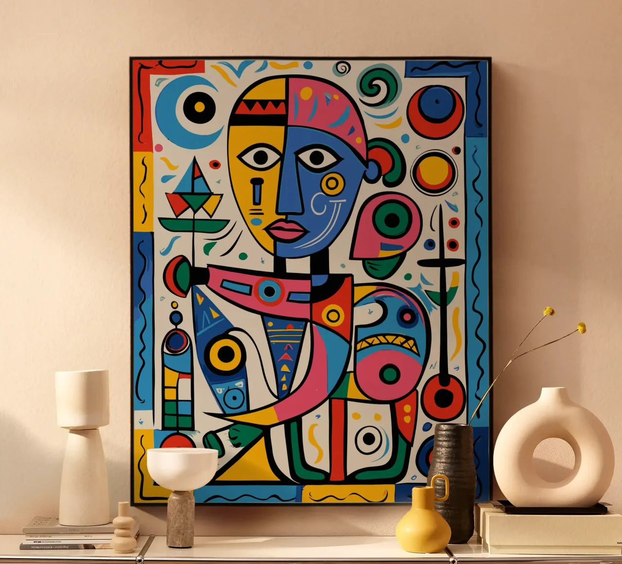 Blue Esoteric Graffiti Cubist metacrilato de Signorino