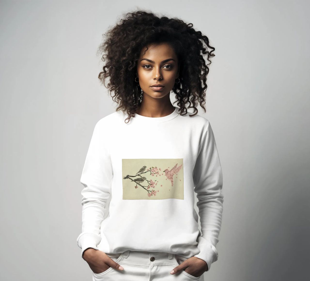 Blossom Bird sudadera de Terry Fan