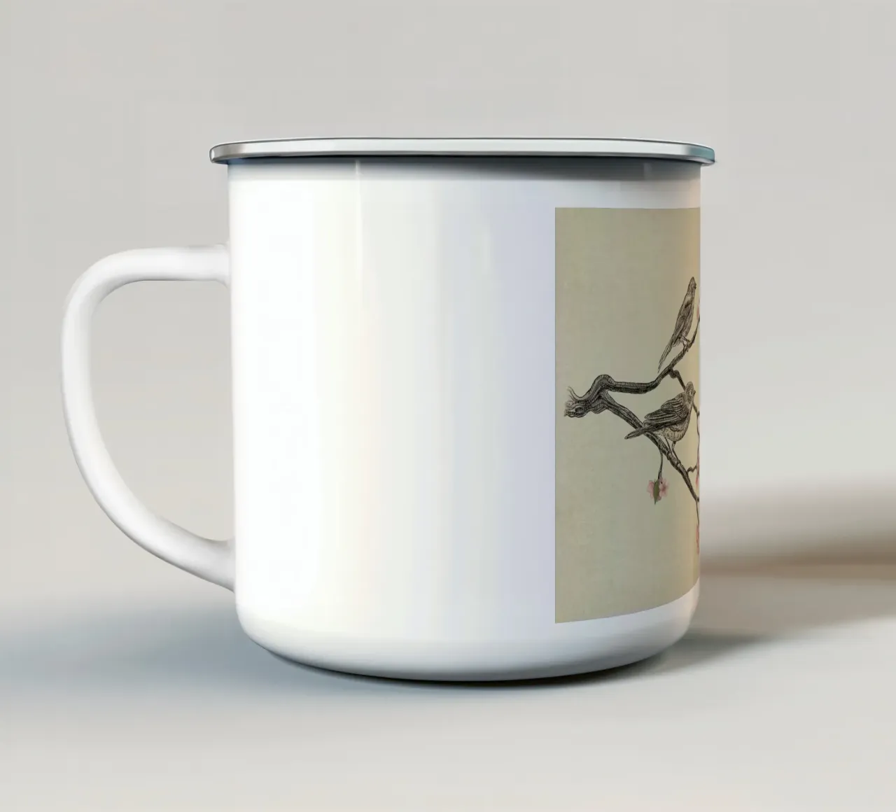 Blossom Bird tazza in smalto da Terry Fan