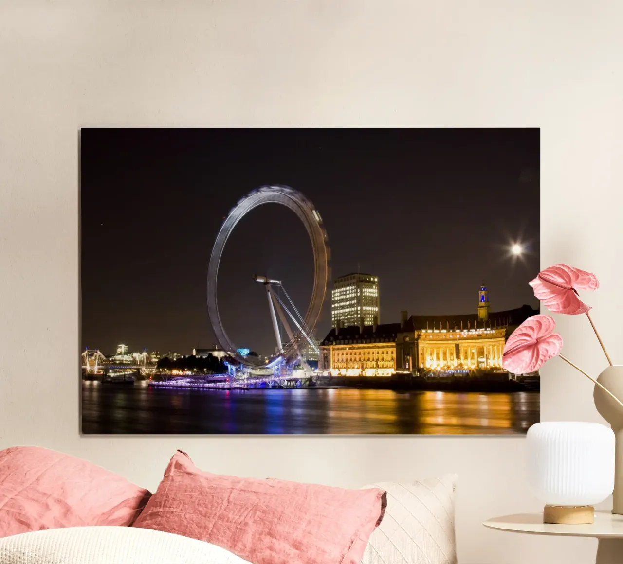 Occhio di Londra poster con telaio in legno da Alexey