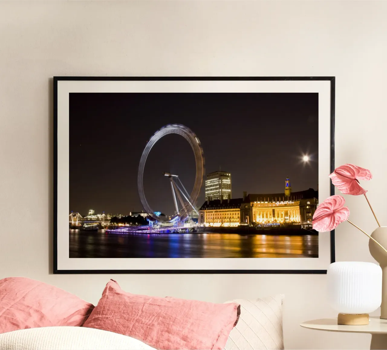 Occhio di Londra poster con telaio in legno da Alexey