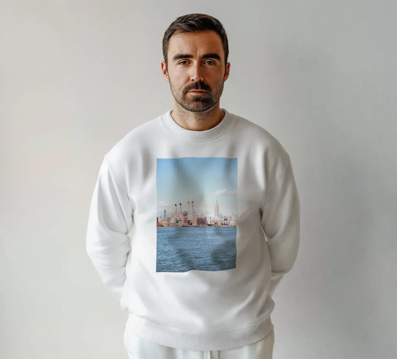 New York, USA I Manhattan skyline view Brooklyn vintage sweatshirt by Julie Travel Photography
