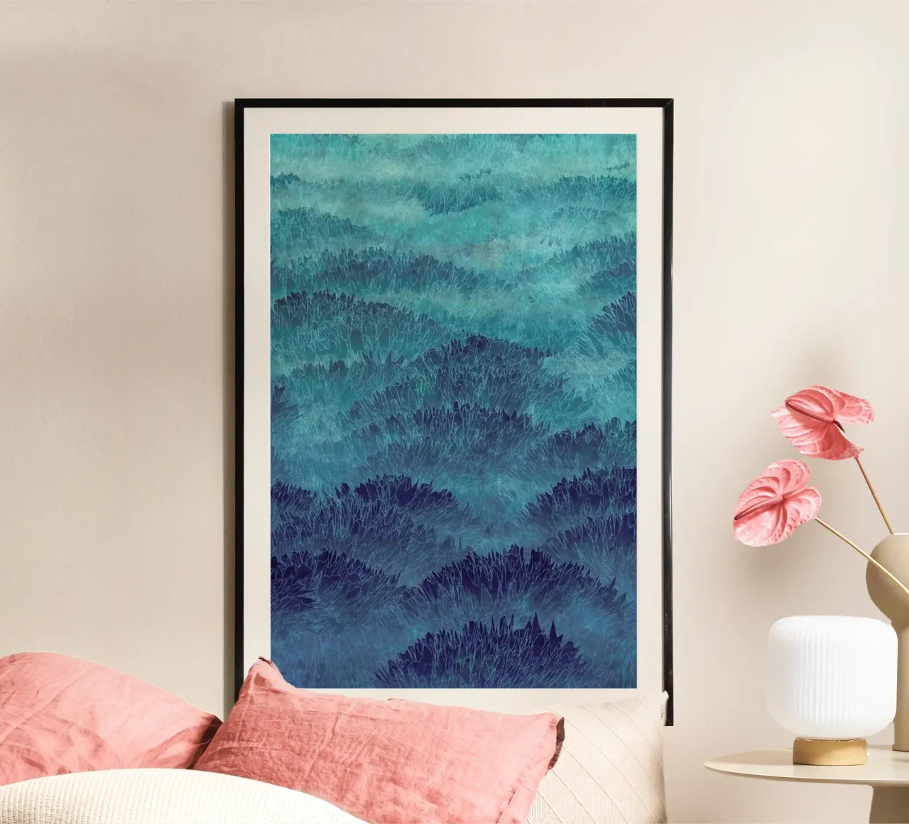 Eastern Hills poster con telaio in alluminio da Angelo Cerantola