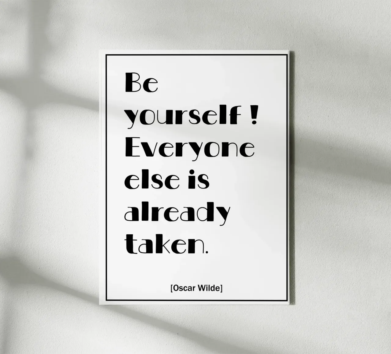 Inspirerende uitspraak van Oscar Wilde canvas met Baklijst van Wall of Words