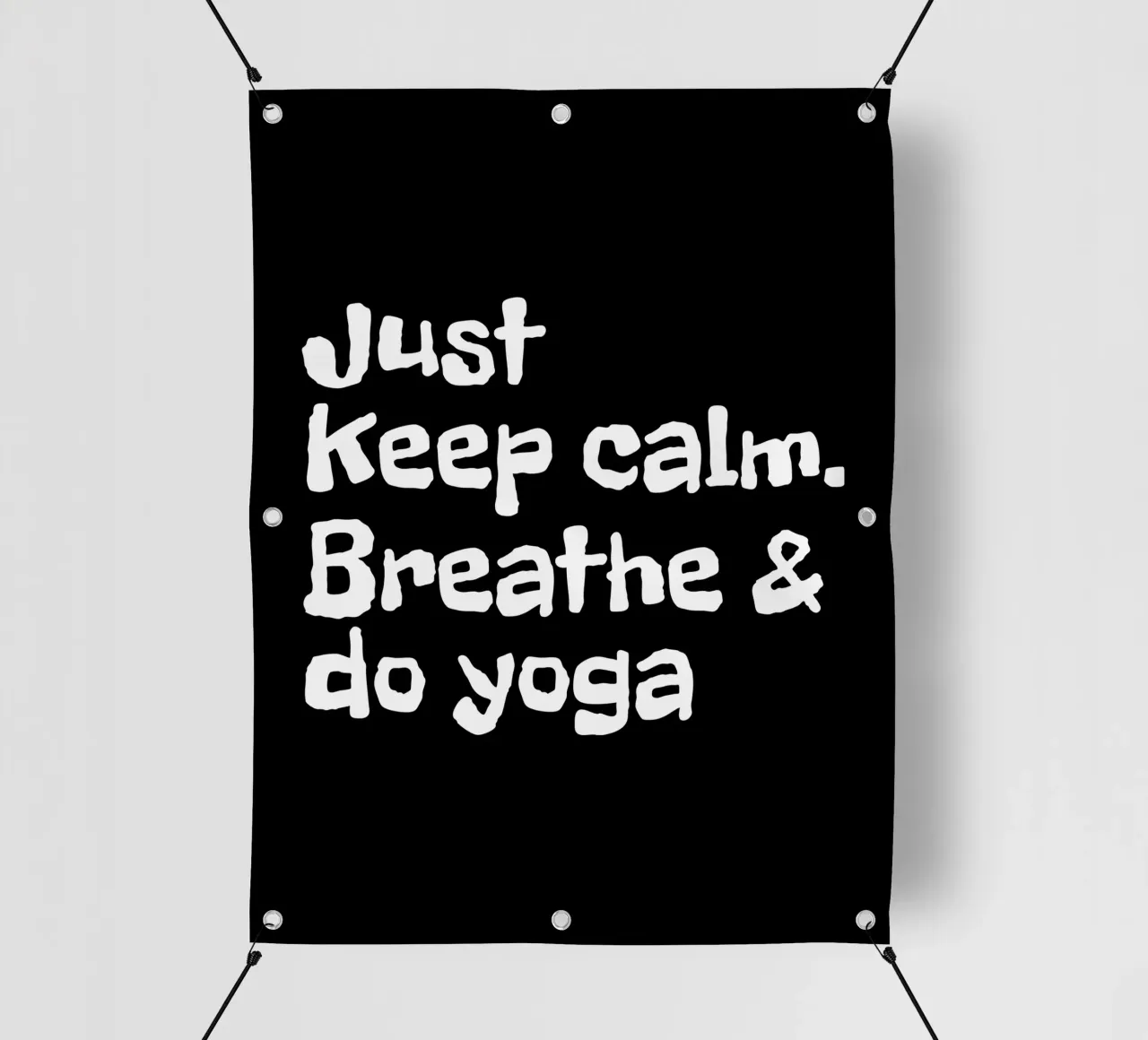 Just keep calm, breathe and do yoga telo in pvc da happieeagle