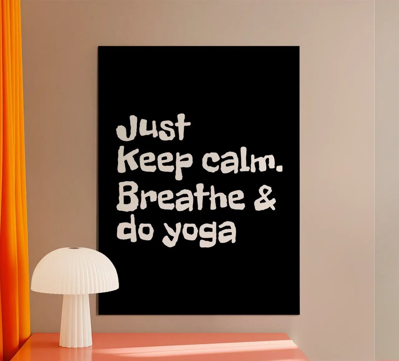 Just keep calm, breathe and do yoga carta hahnemühle da happieeagle