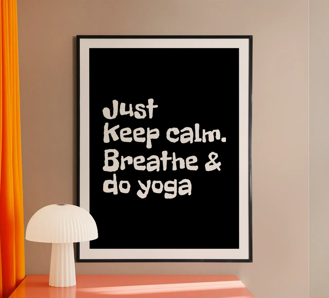 Just keep calm, breathe and do yoga carta hahnemühle da happieeagle