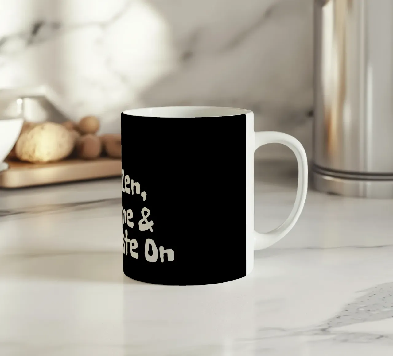 Just keep zen, breathe and namaste on tazza in ceramica da happieeagle