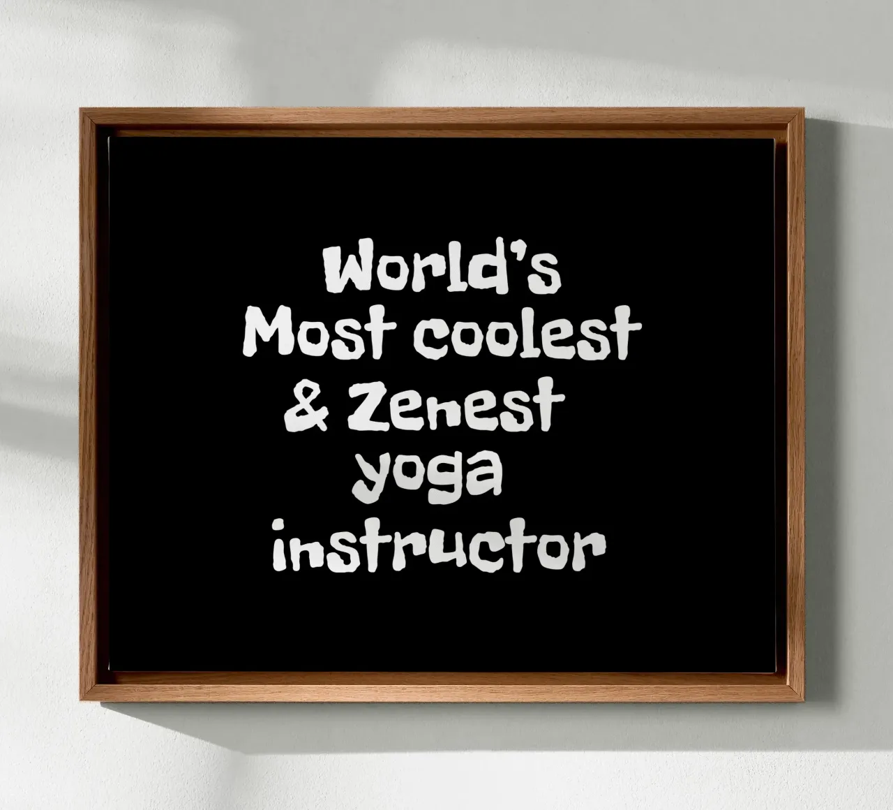 World's most coolest and zenest yoga instructor tela con Cornice a cassetta da happieeagle