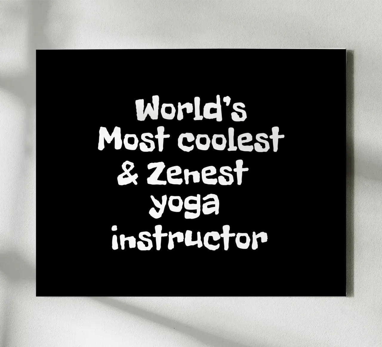World's most coolest and zenest yoga instructor tela con Cornice a cassetta da happieeagle