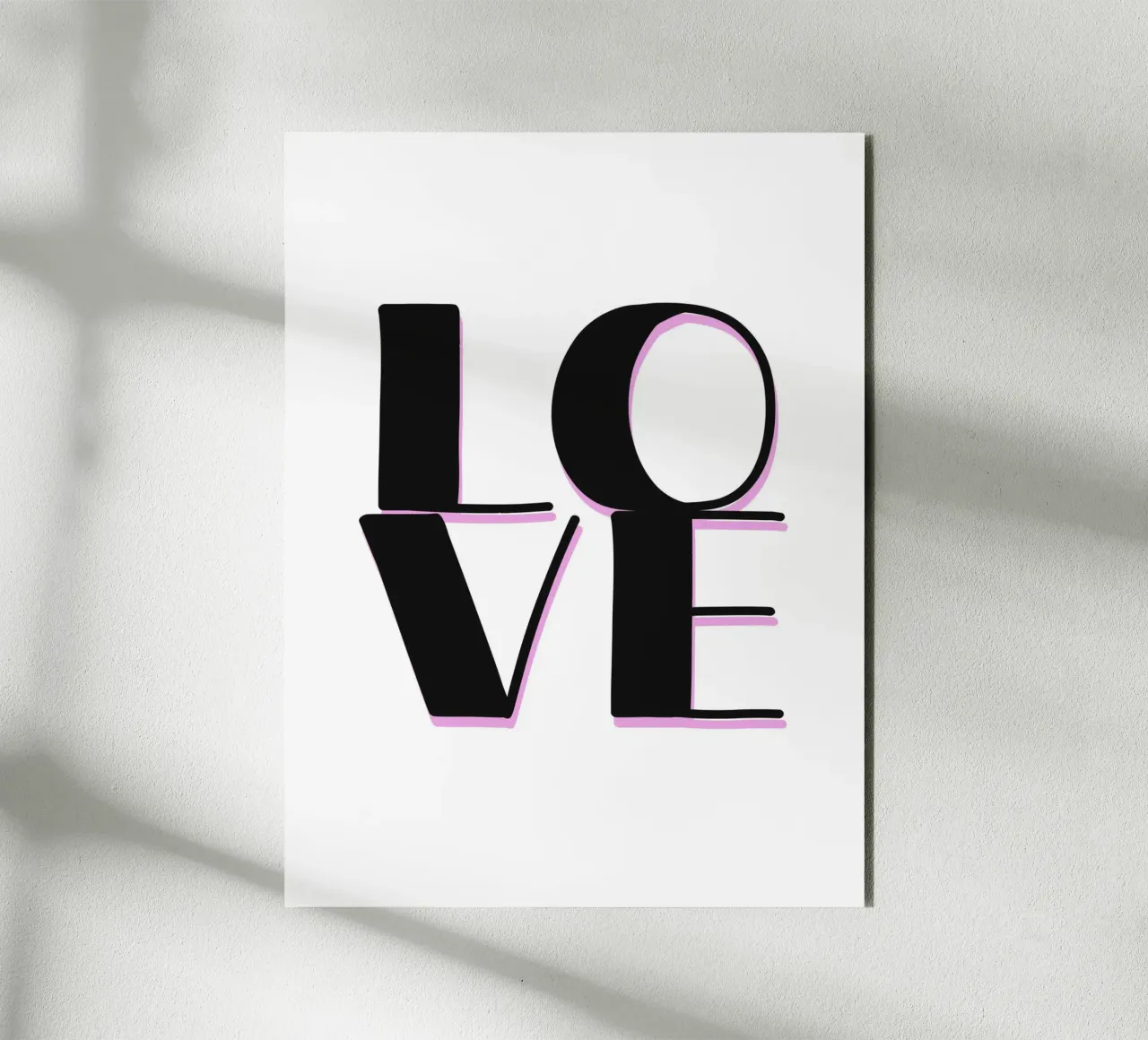 Poster "LOVE" Minimalist forex plate by Wall of Words