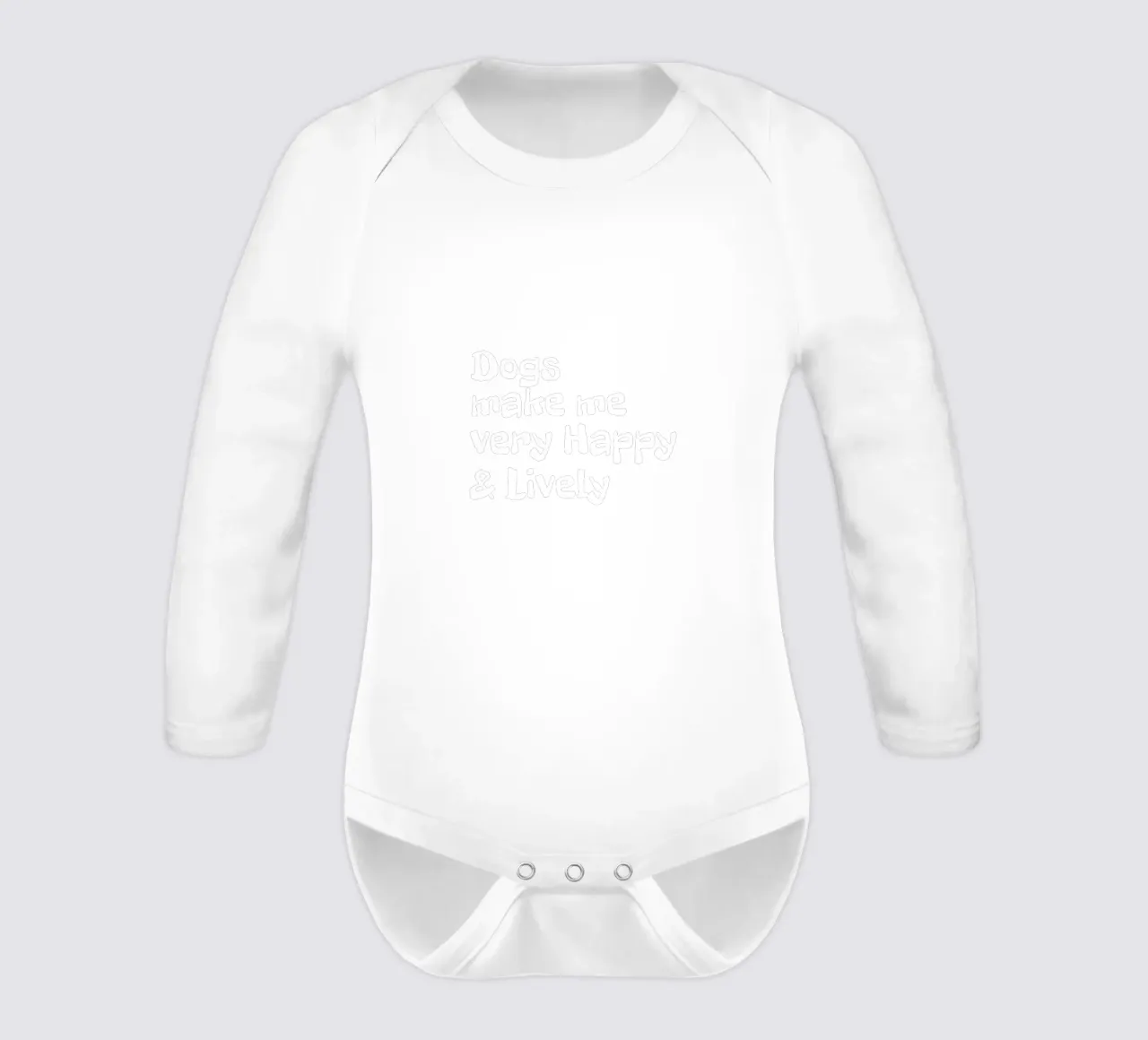 Dogs make me very happy and lively long-sleeve baby romper by happieeagle