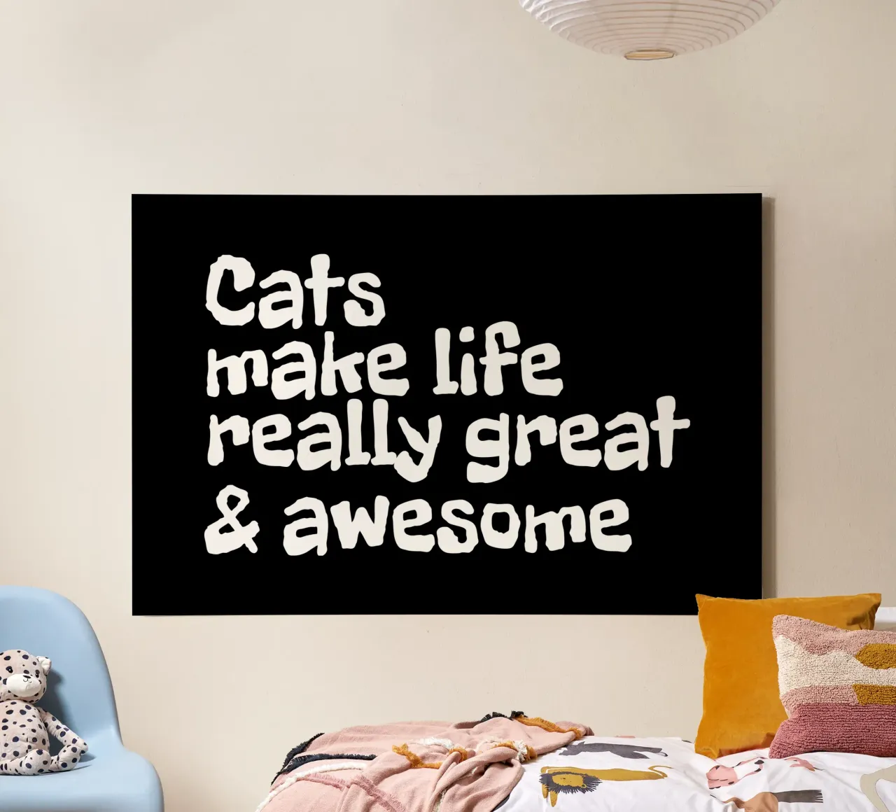 Cats make life really great and awesome canvas van happieeagle