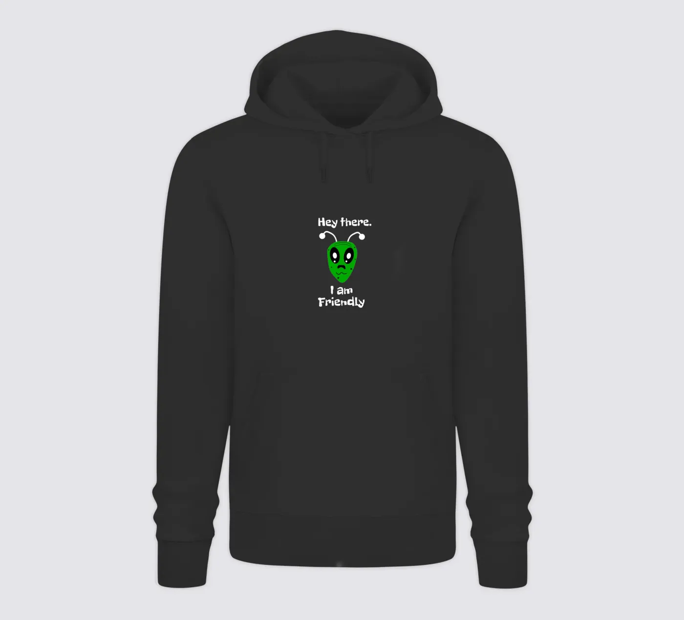 Friendly Alien felpa con cappuccio da happieeagle