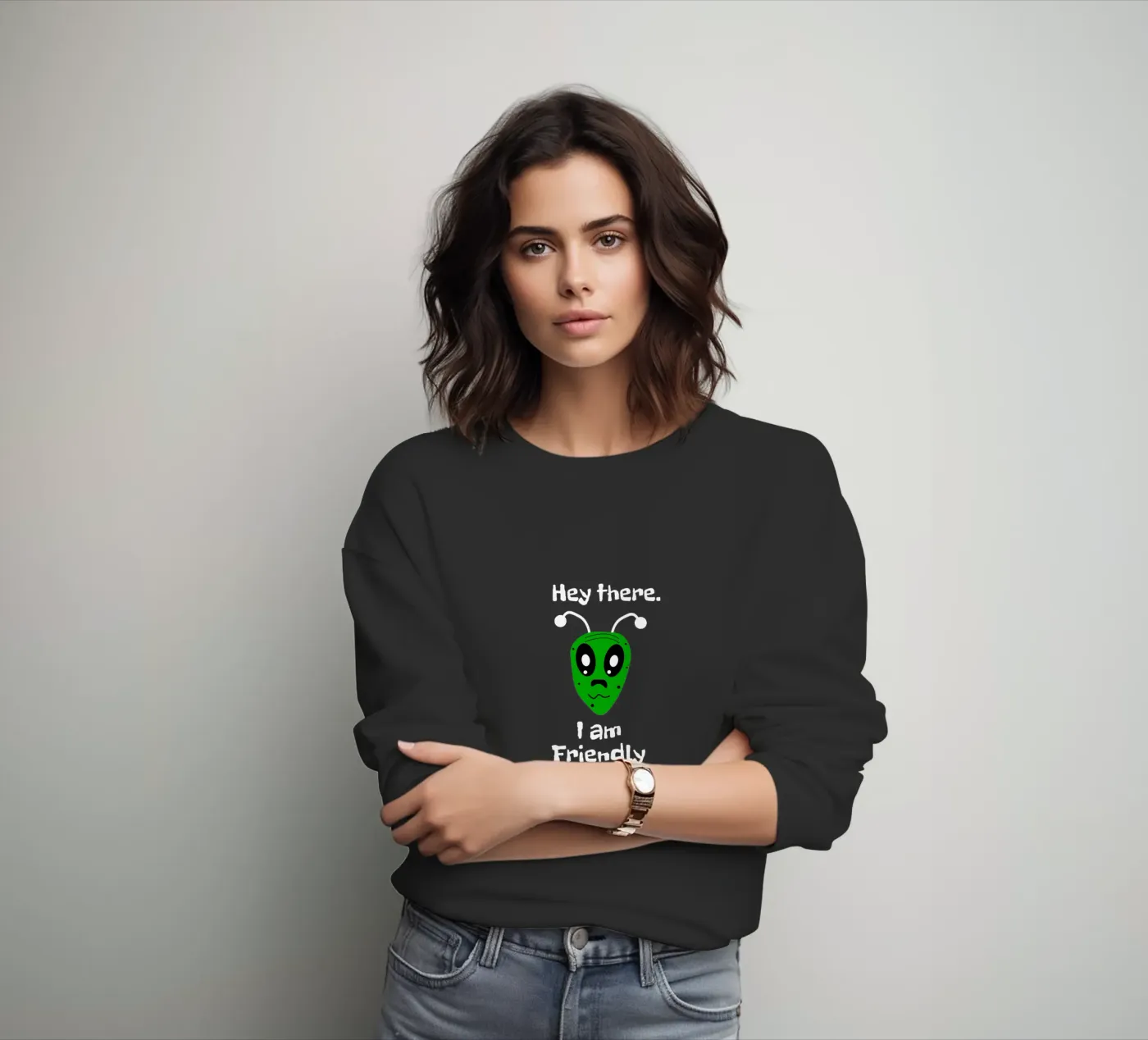 Friendly Alien felpa da happieeagle