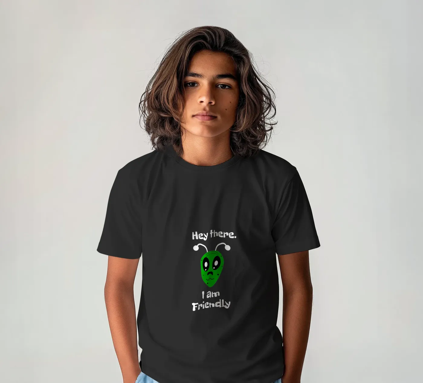 Friendly Alien kinder t-shirt van happieeagle