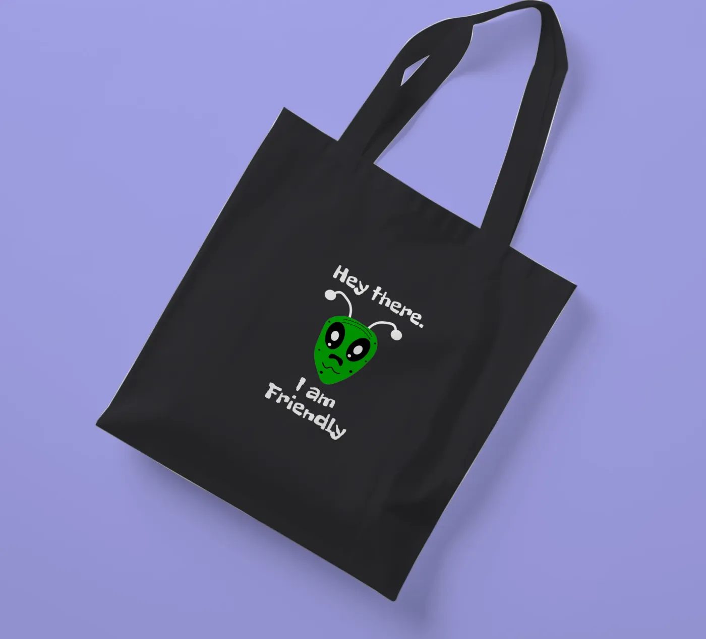 Friendly Alien tote bag by happieeagle