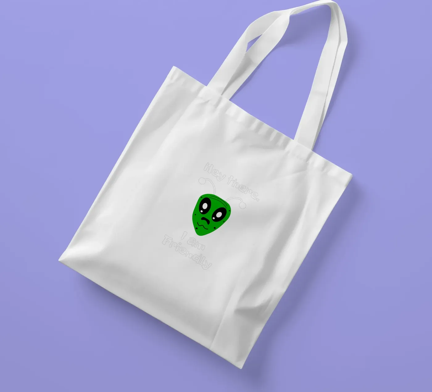 Friendly Alien tote bag by happieeagle