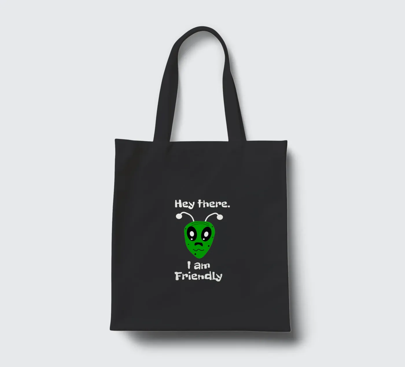 Friendly Alien tote bag by happieeagle