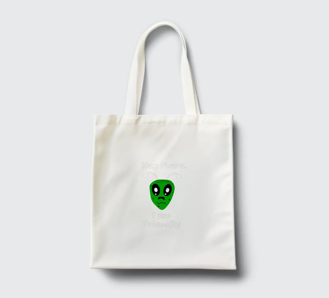 Friendly Alien tote bag by happieeagle