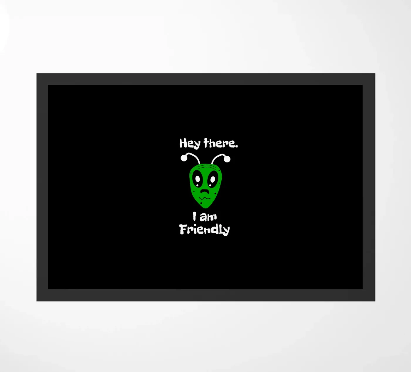 Friendly Alien deurmat van happieeagle