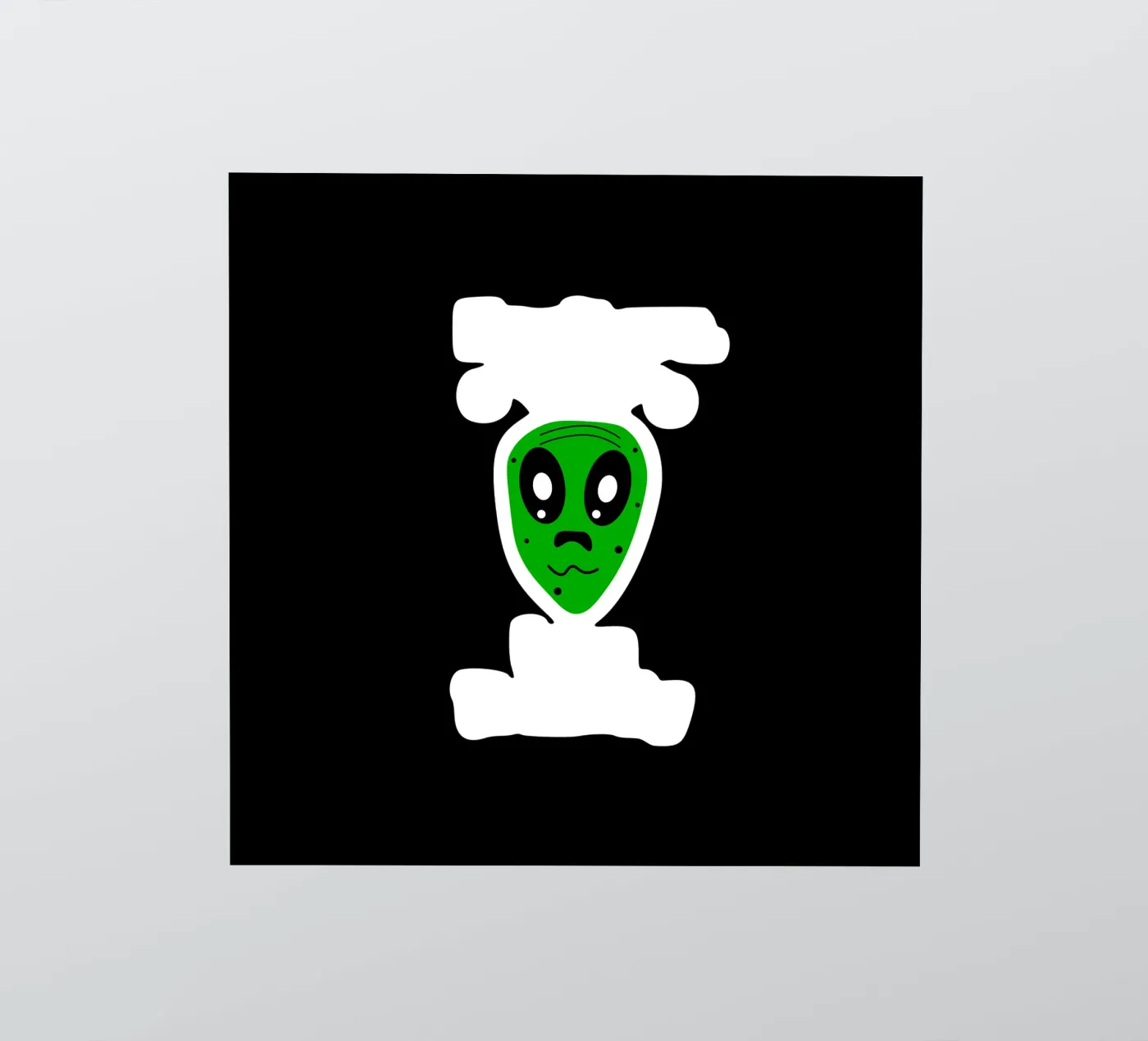 Friendly Alien Sticker von happieeagle