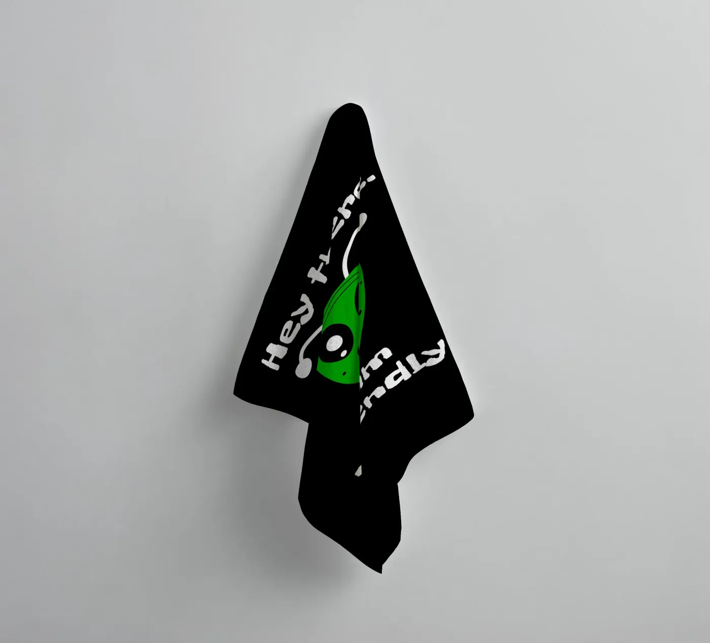 Friendly Alien towel by happieeagle