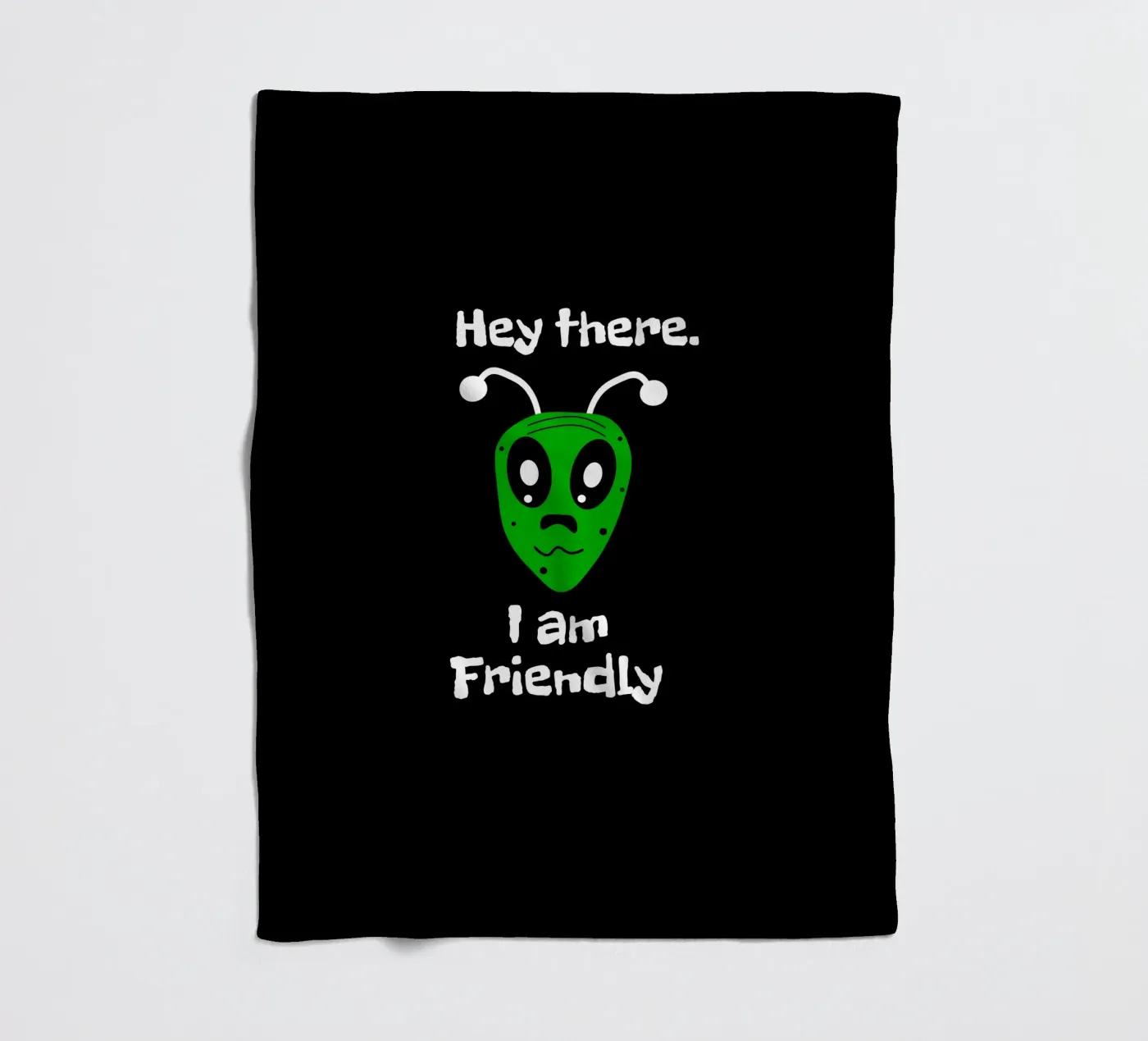 Friendly Alien Fleecedecke von happieeagle