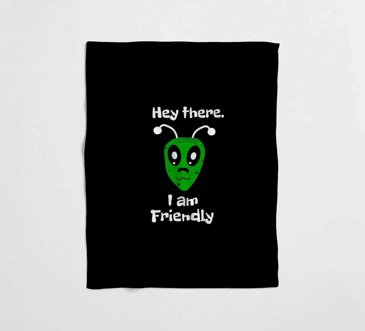Friendly Alien Fleecedecke von happieeagle