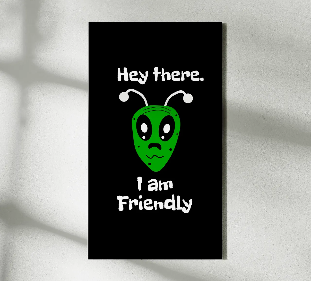 Friendly Alien tela con Cornice a cassetta da happieeagle