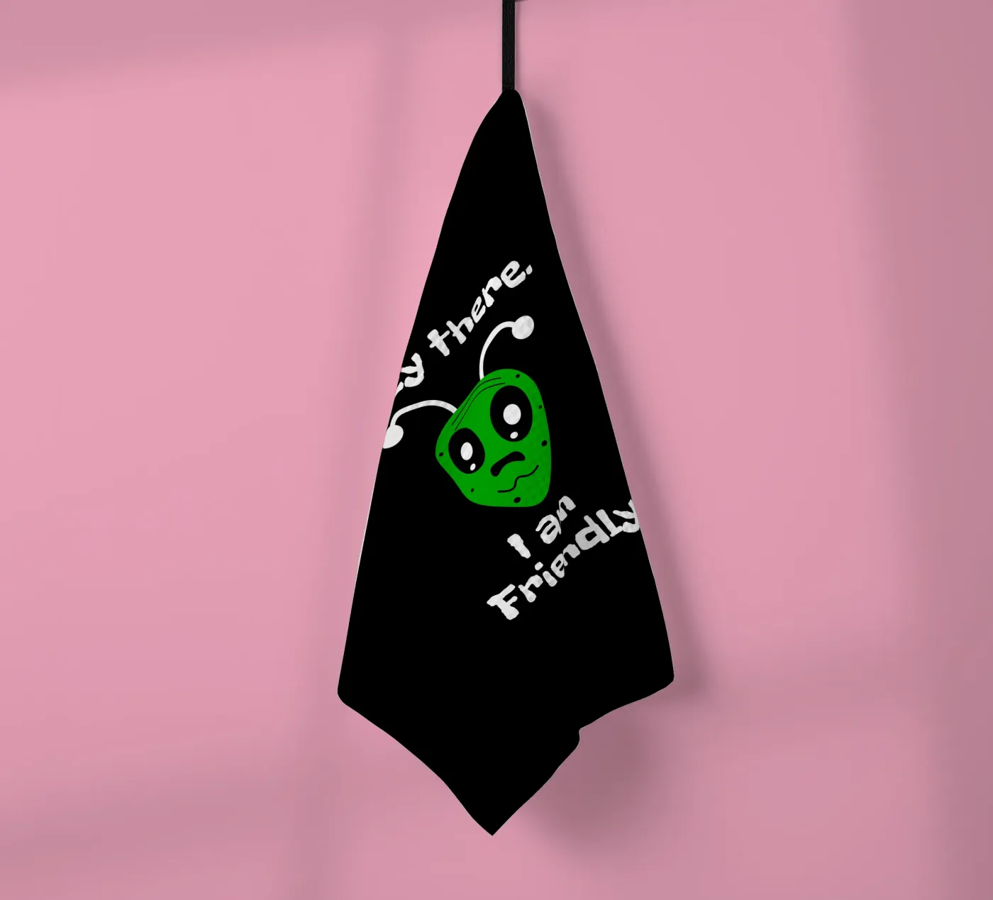 Friendly Alien theedoek van happieeagle