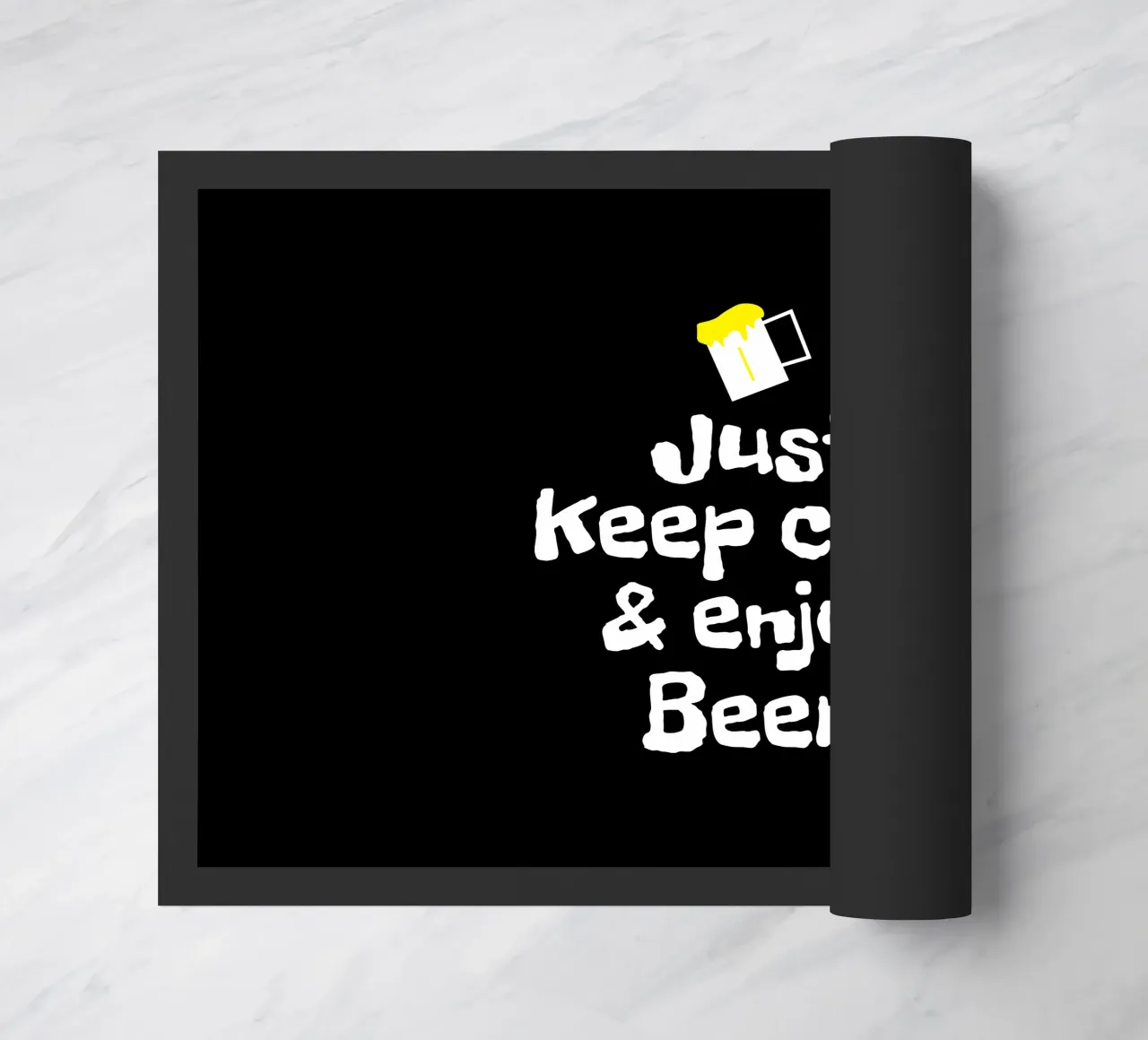 Just keep calm and enjoy beer felpudo de happieeagle