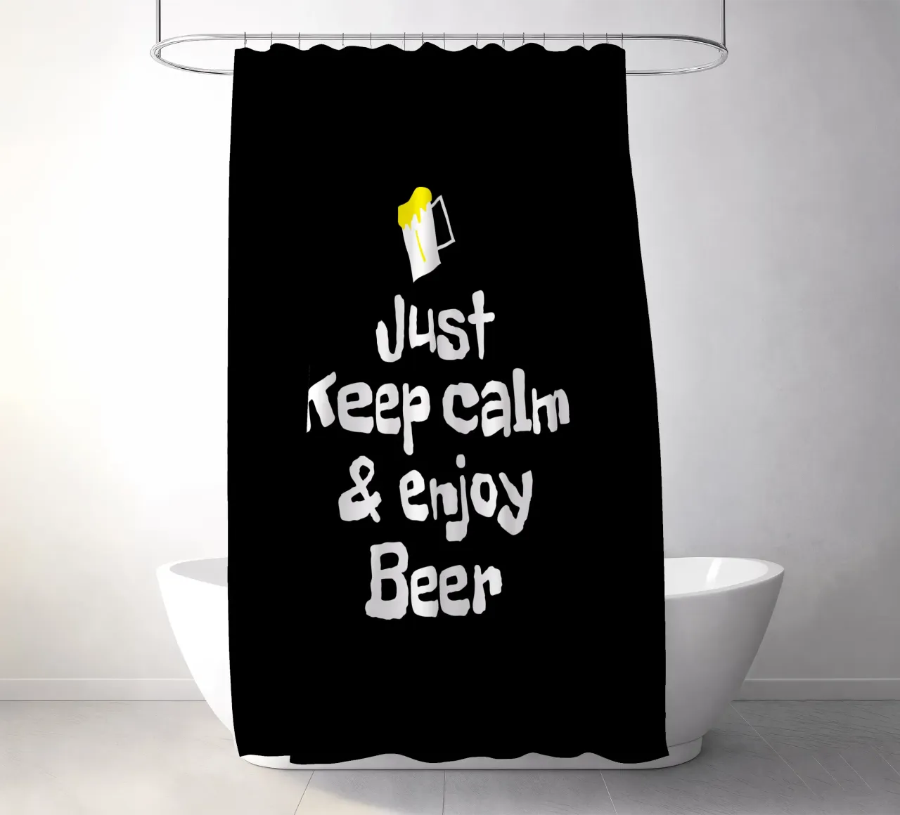 Just keep calm and enjoy beer tenda da doccia da happieeagle