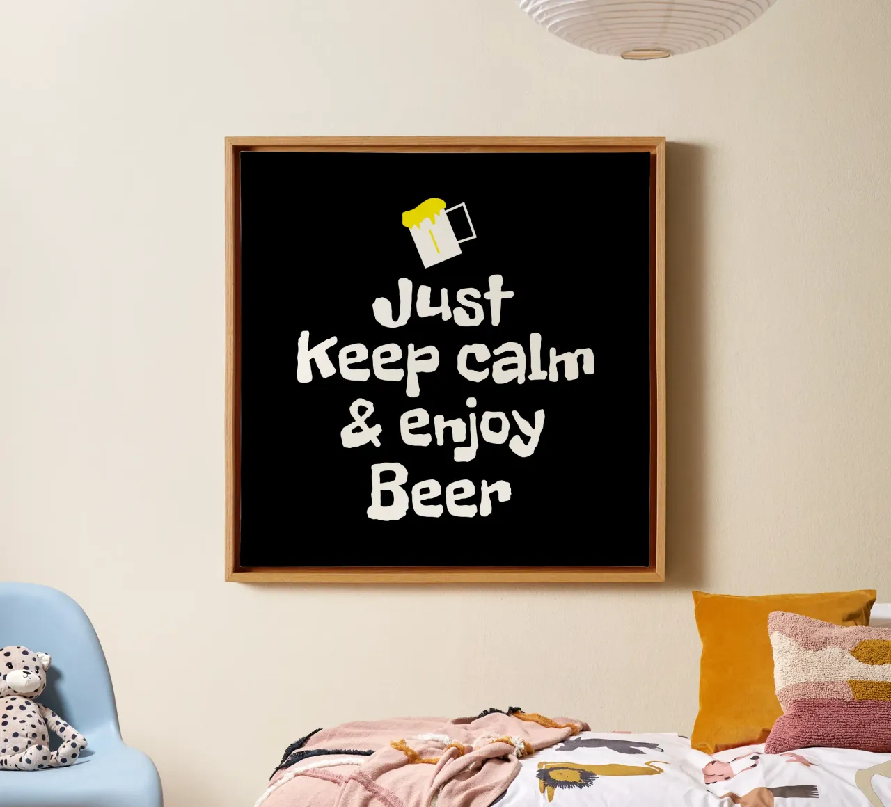 Just keep calm and enjoy beer canvas by happieeagle
